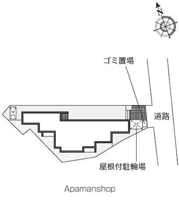 レオネクストソレイユ[1K/21.9m2]の配置図