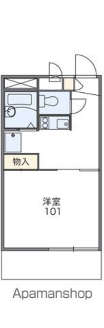 レオパレス豊南[1K/23.18m2]の間取図