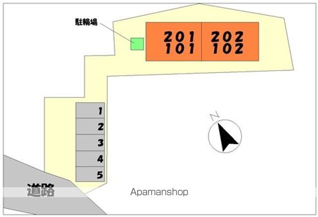 サニーハウスＴⅡ[1K/29.4m2]の配置図
