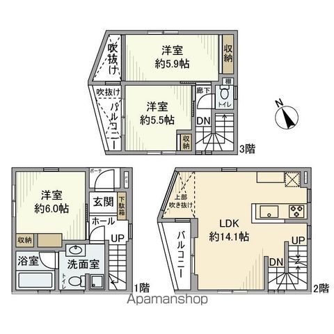 久我山戸建の間取り