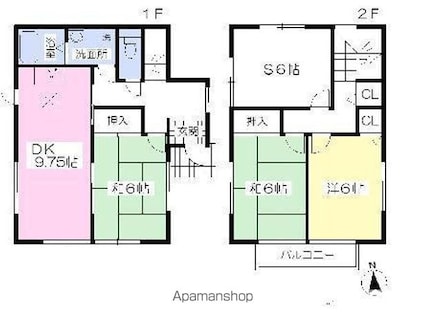 木原戸建３号[4DK/82.59m2]の間取図