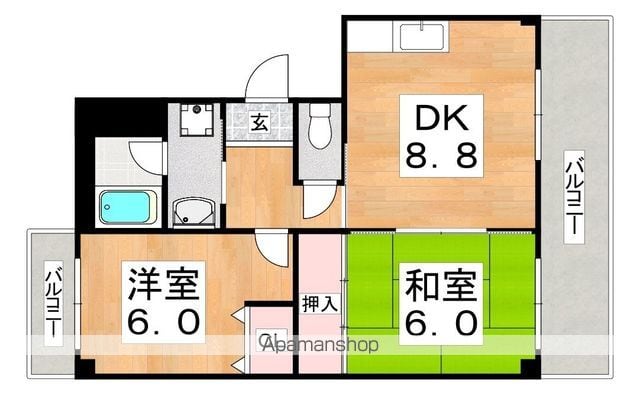 アルトリーベ背戸口の間取り写真