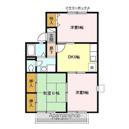 エクレール五井西　ＡＢ[3DK/53.46m2]の間取図