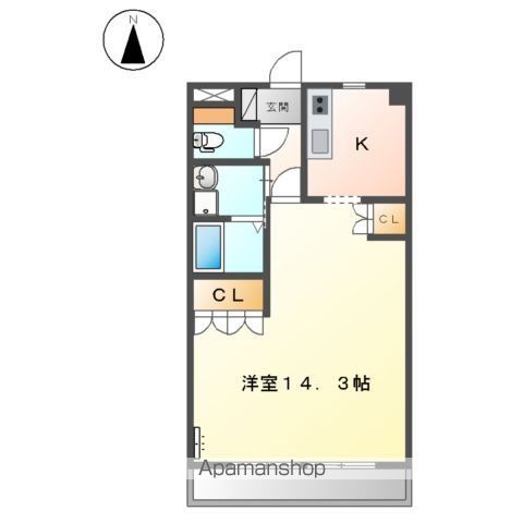 【岐阜市西河渡のアパートの間取り】