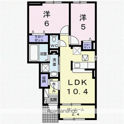グラン・シャリオ[2LDK/53.63m2]の間取図