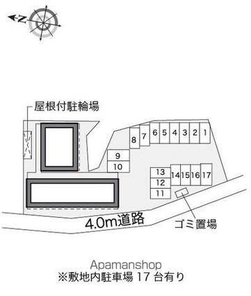 レオパレスグランクリュ[1K/23.18m2]の駐車場2