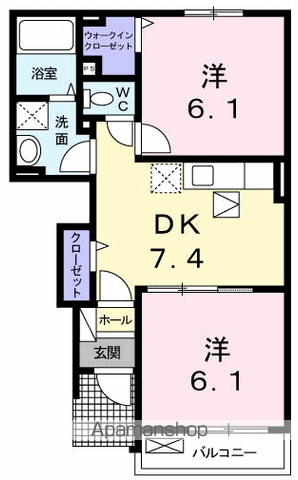 FLOR 野市 Aの間取り写真