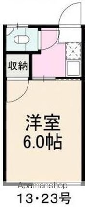 コーポ敏[1K/13m2]の間取図