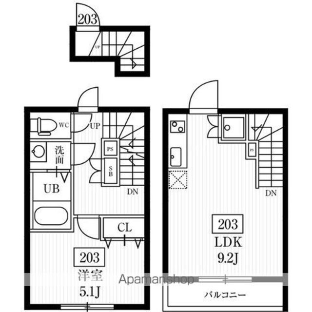 ミハス千川Ⅱ[1LDK/40.73m2]の間取図