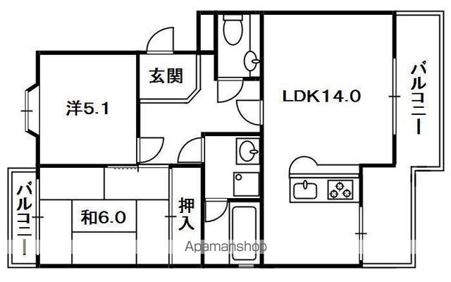 ドミシル並川の間取り写真