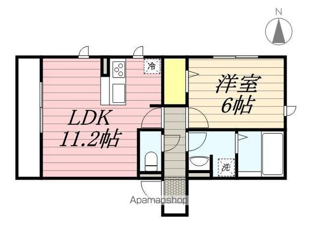 立川市幸町のアパートの間取り