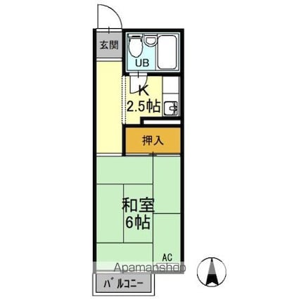 アルカキット葛西[1R/20.47m2]の間取図