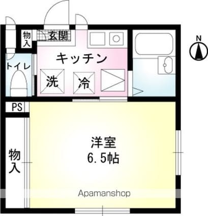 東京都杉並区和泉２丁目[1K/20.7m2]の間取図