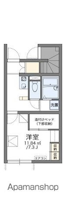 レオパレス賀庄３[1K/23.27m2]の間取図