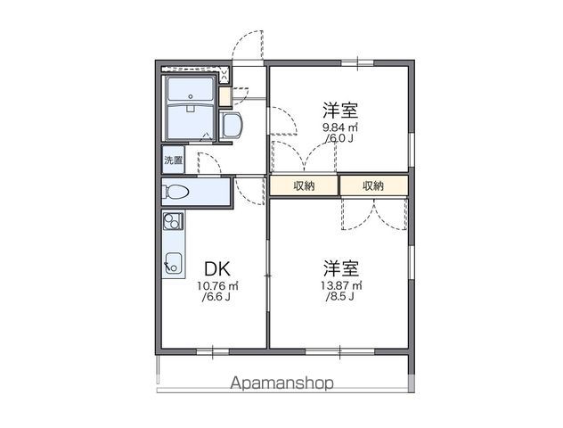 レオパレスLIGHTLIFEIIの間取り写真