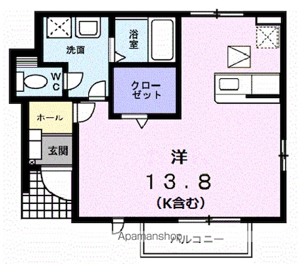 愛媛県新居浜市土橋２丁目[1R/35.48m2]の間取図