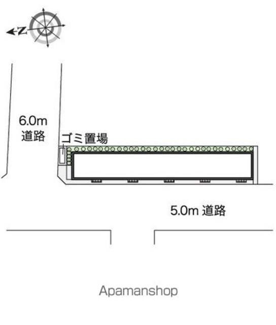 レオネクスト松ノ木[1K/26.54m2]の配置図