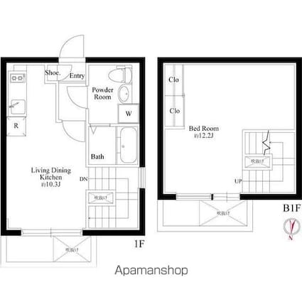 ＰＡＳＥＯ自由が丘[1LDK/45.75m2]の間取図
