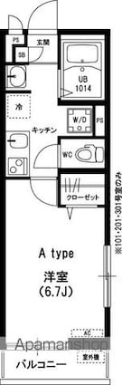 リブリ・Ｐｉｎｅ　Ｈｏｕｓｅ[1K/22.35m2]の間取図