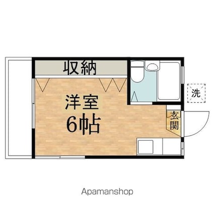 センチュリーもはん[1R/14.46m2]の間取図