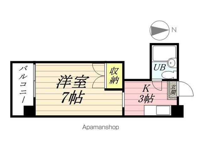 束本マンション[1K/20.32m2]の間取図