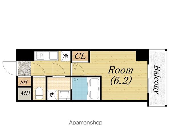 S−RESIDENCE南堀江の間取り写真