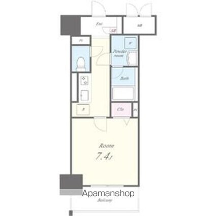 シャルマンソワレ名駅[1K/28.82m2]の間取図