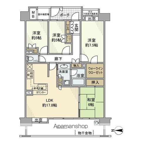 コスモ・ザ・パークス船橋の間取り