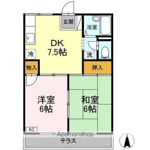 パークサイドハウス Bの間取り写真
