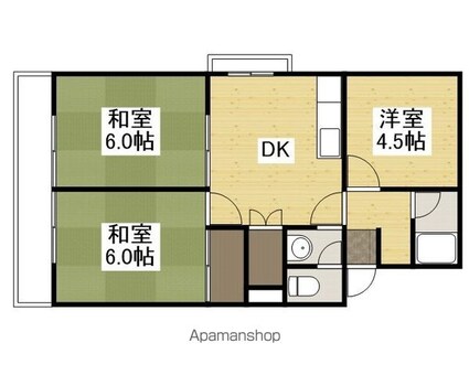 駒金屋５[3DK/53.49m2]の間取図