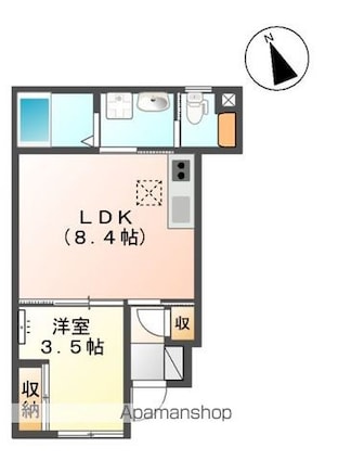 ルミナス[1LDK/31.15m2]の間取図