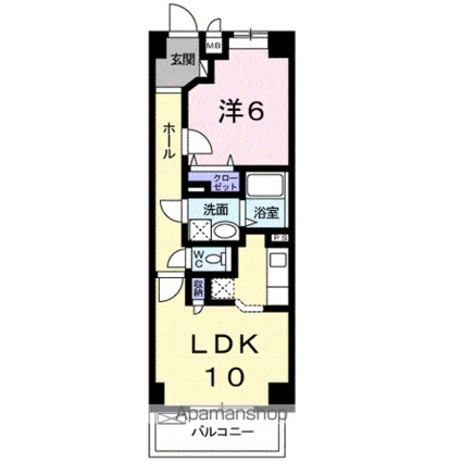 愛知県小牧市元町４丁目[1LDK/41.5m2]の間取図