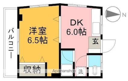 高知県高知市北高見町[1DK/30.09m2]の間取図