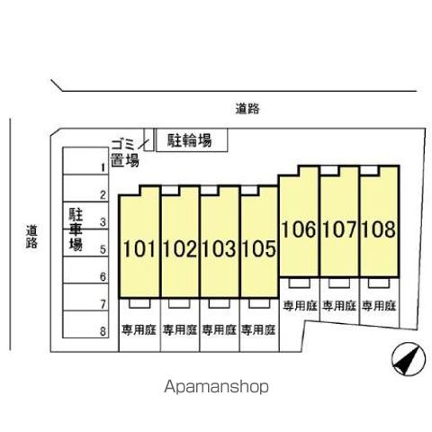 メゾンヴィグノーブル 105 ｜ 東京都調布市深大寺東町１丁目30-27（賃貸テラスハウス2LDK・1階・71.76㎡） その19