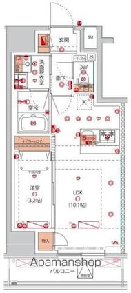 （仮称）高島平ＴＨＥ　ＧＡＲＤＥＮレジデンス[1LDK/36.06m2]の間取図