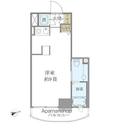 吉祥寺御殿山デュープレックスＲ’ｓ[1R/22.28m2]の間取図