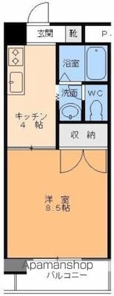 プリメールみなみ[1K/28m2]の間取図