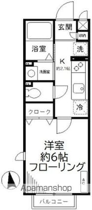 東京都葛飾区東堀切１丁目[1K/22.7m2]の間取図