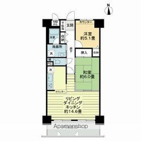 ライオンズマンション岡山南の間取り写真