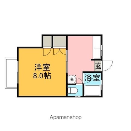 サンコーポ和[1K/26.73m2]の間取図