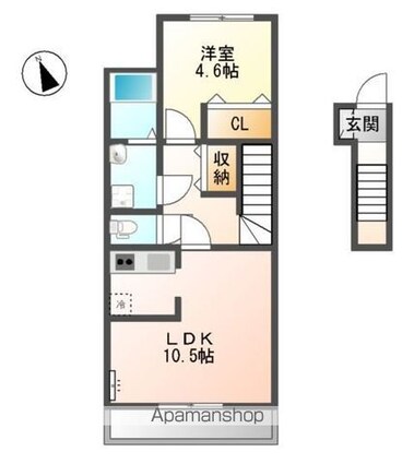 Ｆａｂｕｌｏｕｓ　（ファビュラス）[1LDK/42.89m2]の間取図