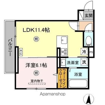 ｃａｍｐｈｏｒａＩ[1LDK/40.78m2]の間取図