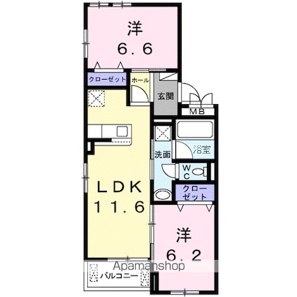 ＰｒｅｍｉｅｒＳｅｐｉａ本堅田[2LDK/54.09m2]の間取図