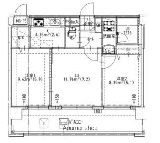 【ＱＵＩＮＴＥＴ　ＭＩＮＡＭＩ　ＦＵＫＵＯＫＡの間取り】