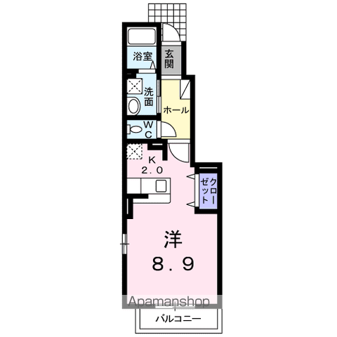 セレブ 102 ｜ 徳島県徳島市鮎喰町１丁目1-2（賃貸アパート1R・1階・32.90㎡） その2