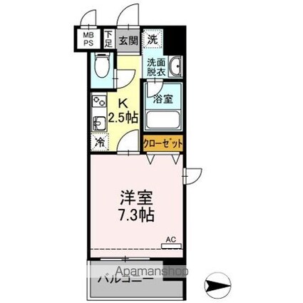 ＰＲＩＮＣＥ５４[1K/25.14m2]の間取図