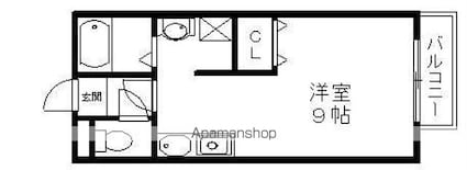 滋賀県甲賀市水口町水口[1R/23.19m2]の間取図