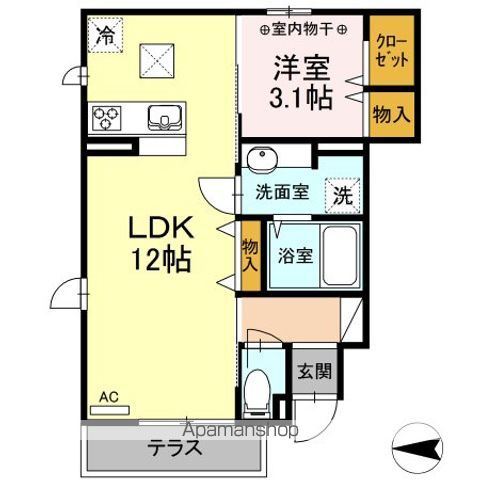 メゾン・クレール 101 ｜ 東京都杉並区荻窪２丁目1-6（賃貸アパート1LDK・1階・38.00㎡） その2