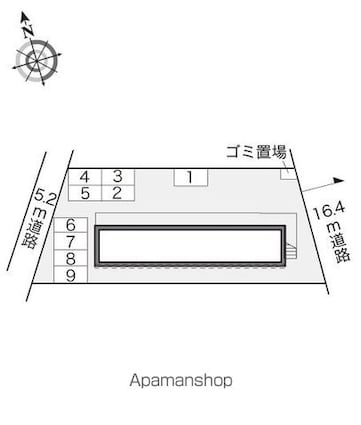 千葉県柏市松ケ崎[1K/20.28m2]の配置図