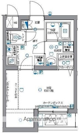 パティーナ志村坂上[1K/25.57m2]の間取図